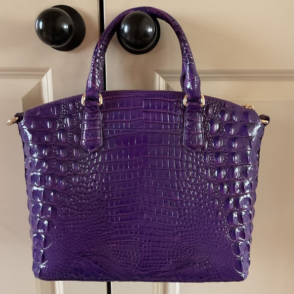 BRAHMIN Royal Purple Duxbury Satchel - Picture 2 of 5